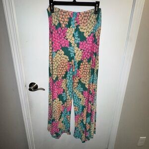 True Vintage Made in USA 1970s Floral Wide-Leg Flare Pants